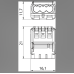 Клема універсальна (3х 0,2-2,5 мм²) 3х-полюсна, 450В, 24А артикул 2054454