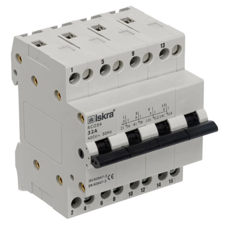 Перемикач I-0-II 4p 32A ISKRA RCO54 32