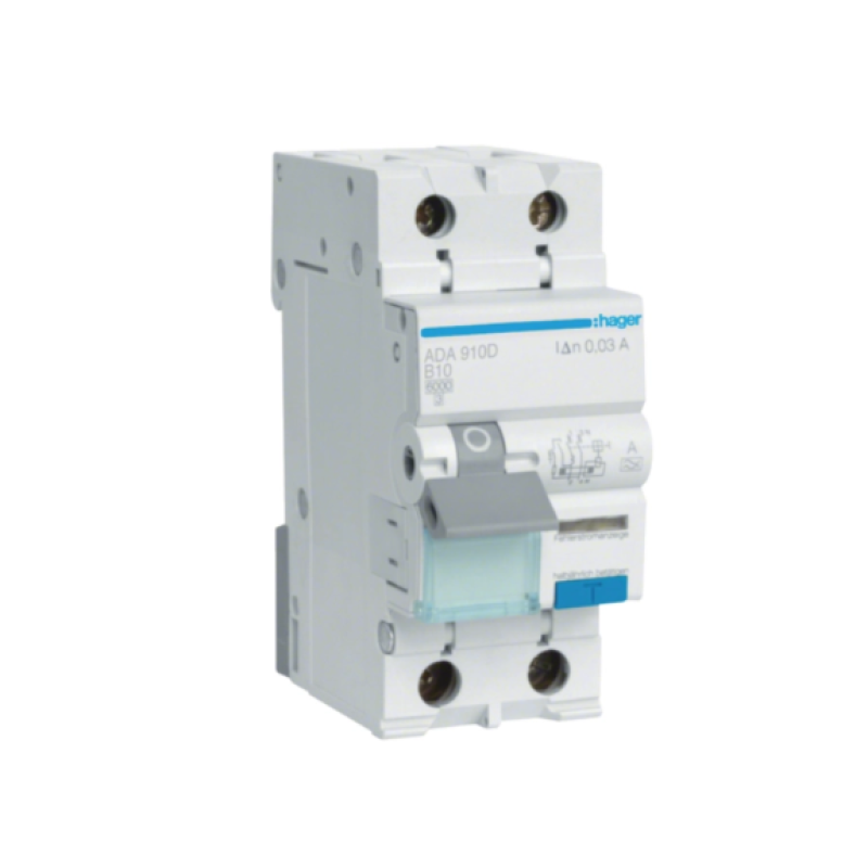 ДАВ 1P+N 6kA B-10A 30mA A Hager ADA910D