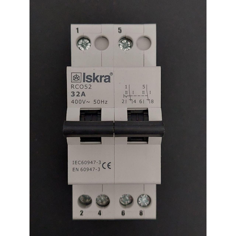 Перемикач I-0-II, 2p 32A ISKRA