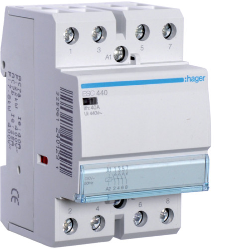 Контактор 40A, 4НВ, 230В Hager ESC440