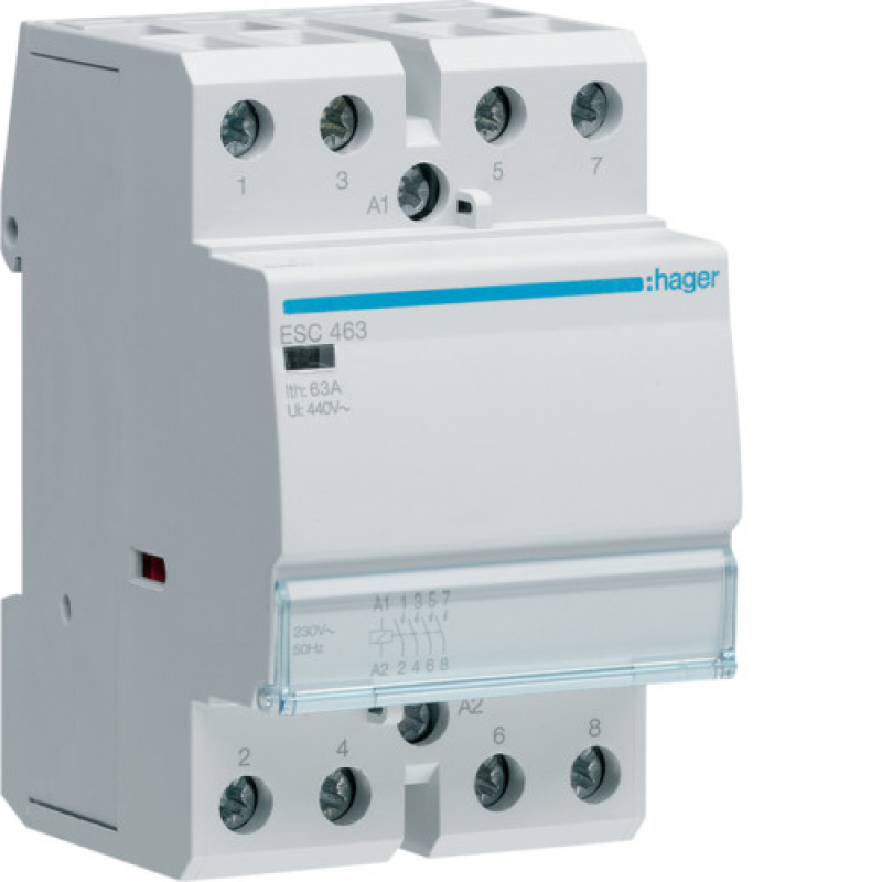 Контактор 63A, 4НЗ, 230В Hager ESC464