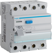 ПЗВ 4P 6kA 25A 30mA A hager CDA425D